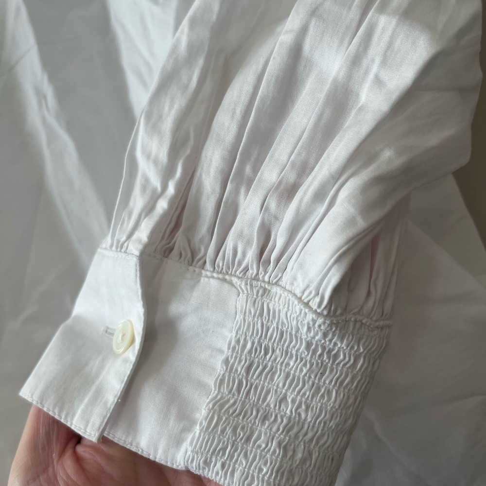 Madewell Embroidered Poplin Balloon-Sleeve Top size S - Picture 8 of 12